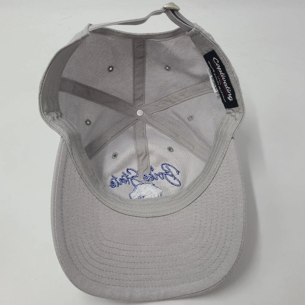 Women Boise State Broncos Hat Strapback Captivating Gray Blue NCAA University